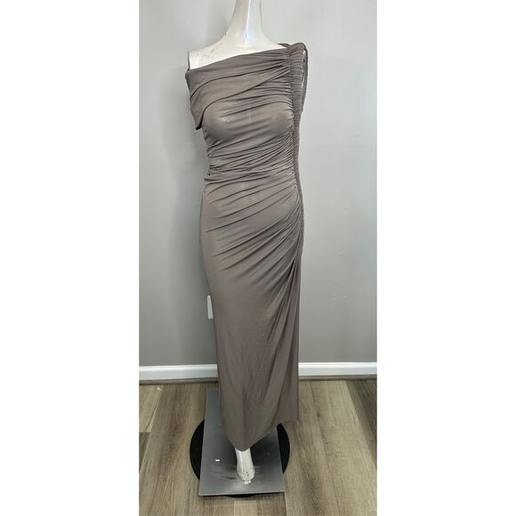 ALAIA Asymmetric Ruched Off-Shoulder Midi Dress FR36/US4 $3,750 - Picture 5 of 11